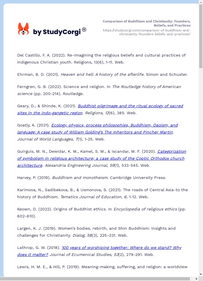 Comparison of Buddhism and Christianity: Founders, Beliefs, and Practices. Page 2