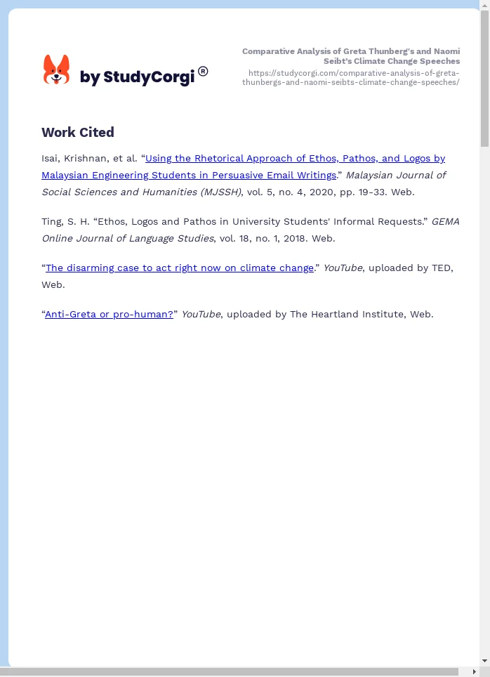 Comparative Analysis of Greta Thunberg's and Naomi Seibt’s Climate Change Speeches. Page 2