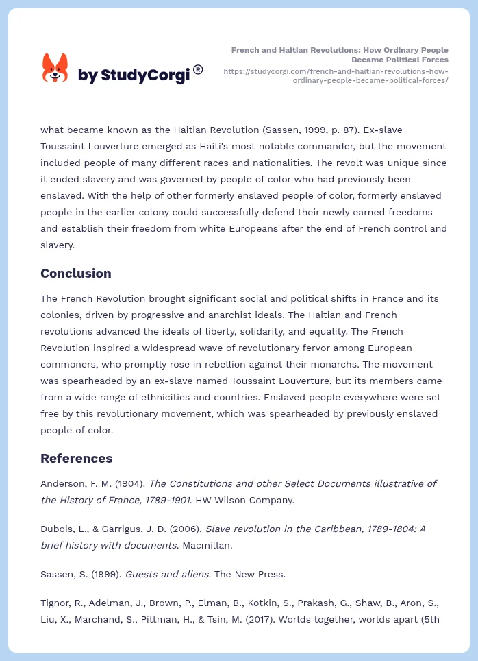 French and Haitian Revolutions: How Ordinary People Became Political Forces. Page 2