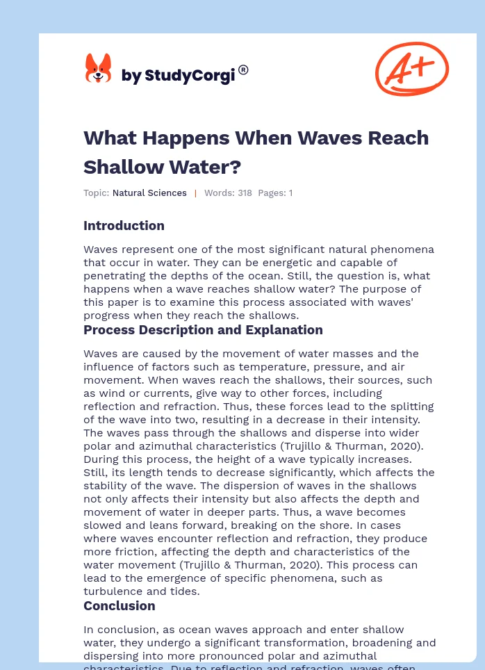 What Happens When Waves Reach Shallow Water?. Page 1