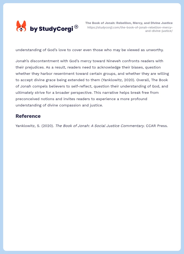 The Book of Jonah: Rebellion, Mercy, and Divine Justice. Page 2