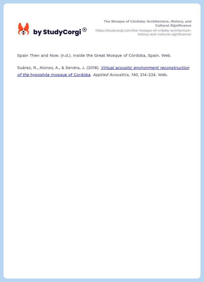 The Mosque of Córdoba: Architecture, History, and Cultural Significance. Page 2
