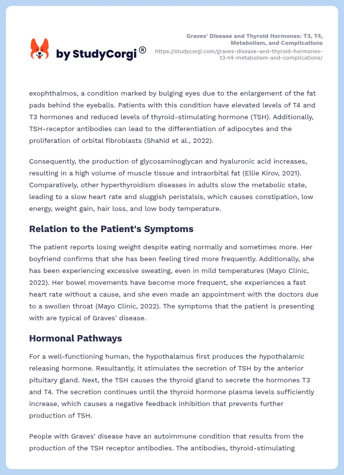 Graves’ Disease and Thyroid Hormones: T3, T4, Metabolism, and Complications. Page 2
