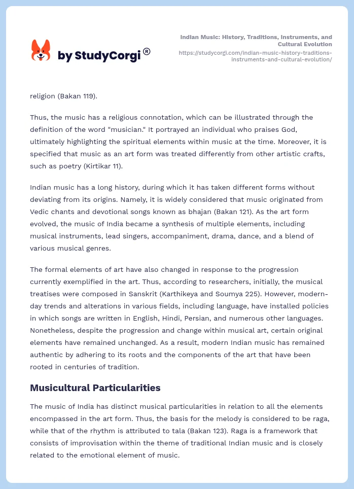 Indian Music: History, Traditions, Instruments, and Cultural Evolution. Page 2