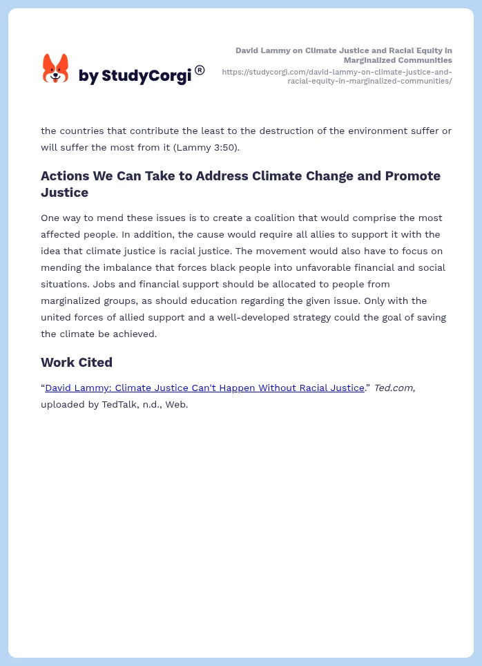David Lammy on Climate Justice and Racial Equity in Marginalized Communities. Page 2