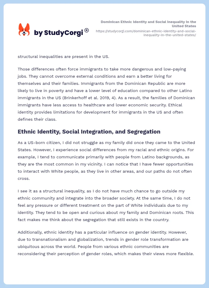 Dominican Ethnic Identity and Social Inequality in the United States. Page 2