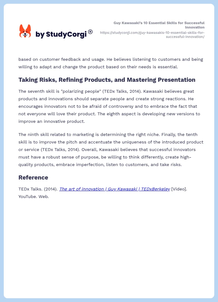 Guy Kawasaki’s 10 Essential Skills for Successful Innovation. Page 2