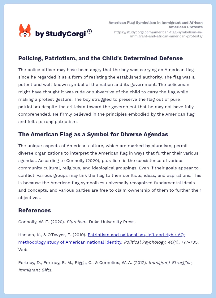 American Flag Symbolism in Immigrant and African American Protests. Page 2