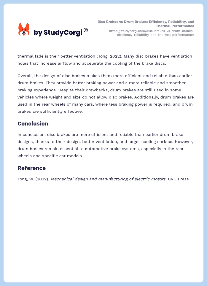 Disc Brakes vs Drum Brakes: Efficiency, Reliability, and Thermal Performance. Page 2