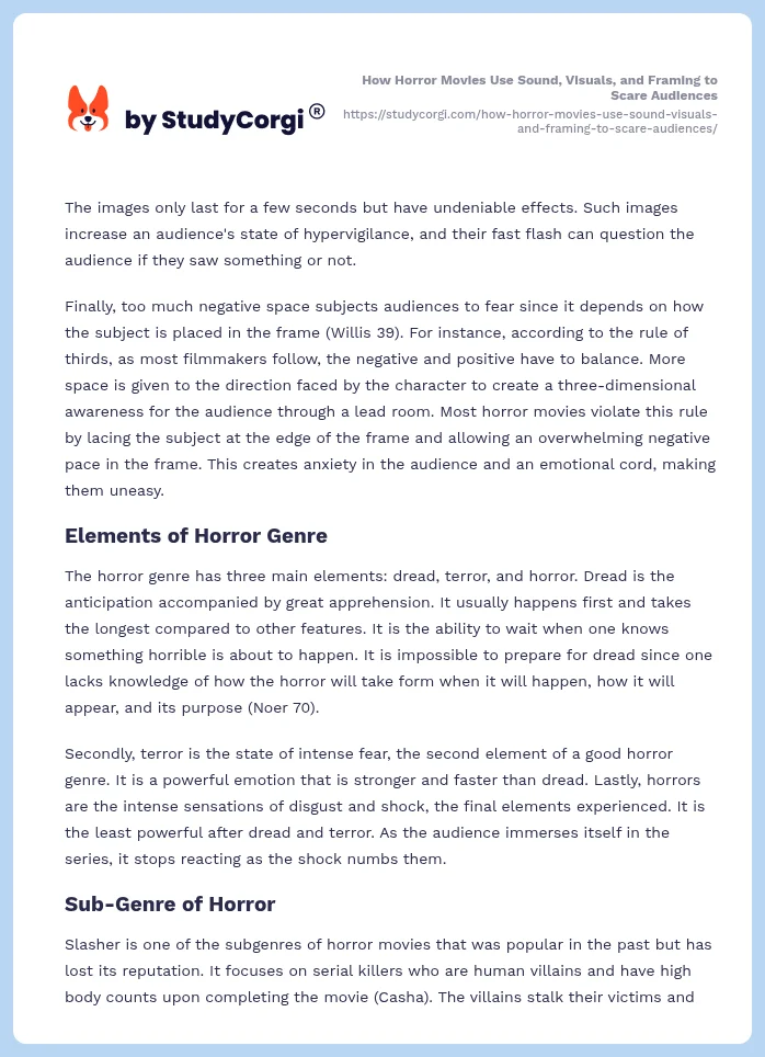 How Horror Movies Use Sound, Visuals, and Framing to Scare Audiences. Page 2