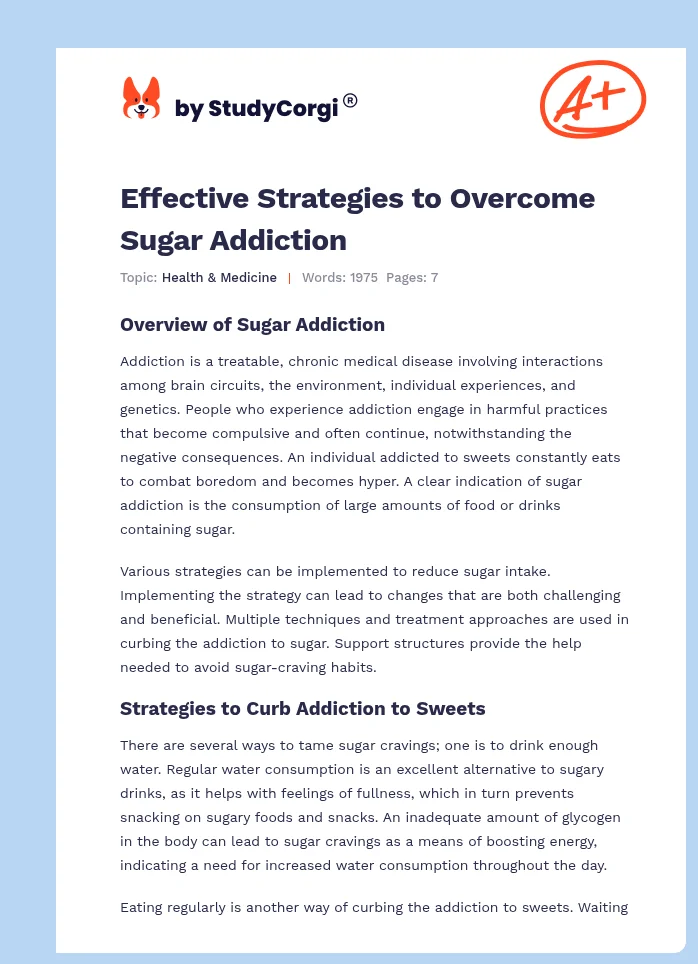 Effective Strategies to Overcome Sugar Addiction. Page 1