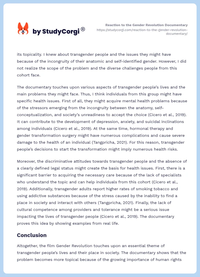 Reaction to the Gender Revolution Documentary. Page 2