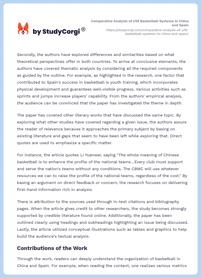 Comparative Analysis of U18 Basketball Systems in China and Spain. Page 2