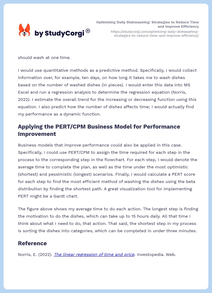 Optimizing Daily Dishwashing: Strategies to Reduce Time and Improve Efficiency. Page 2