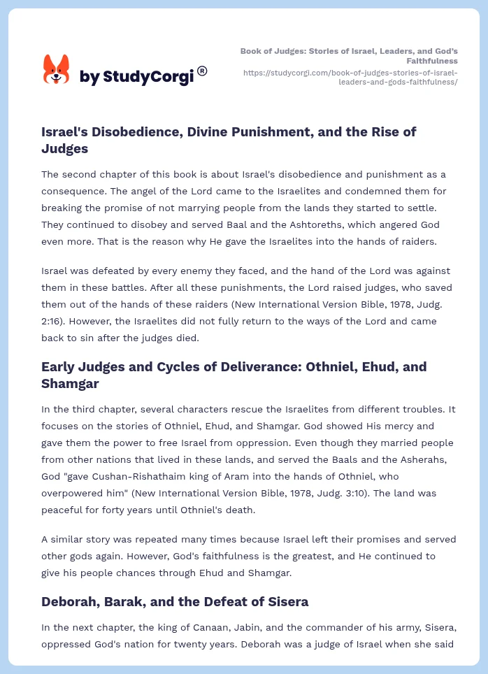 Book of Judges: Stories of Israel, Leaders, and God’s Faithfulness. Page 2