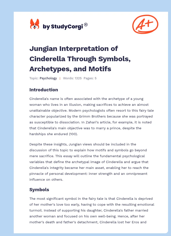 Jungian Interpretation of Cinderella Through Symbols, Archetypes, and Motifs. Page 1