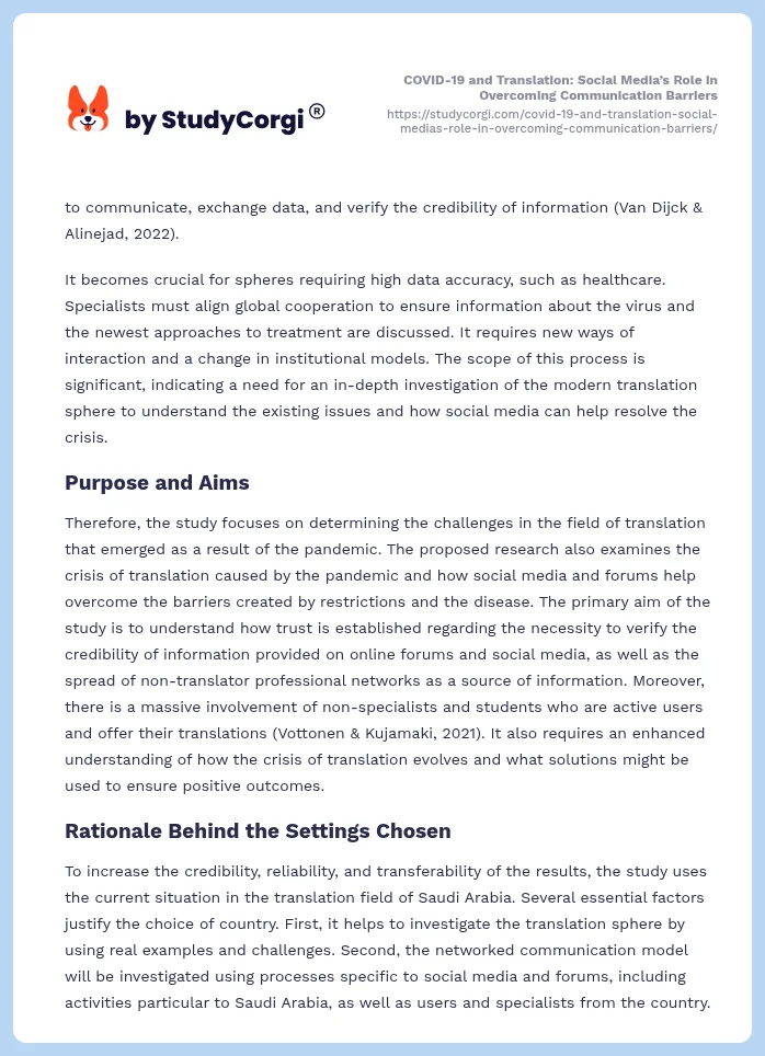 COVID-19 and Translation: Social Media’s Role in Overcoming Communication Barriers. Page 2