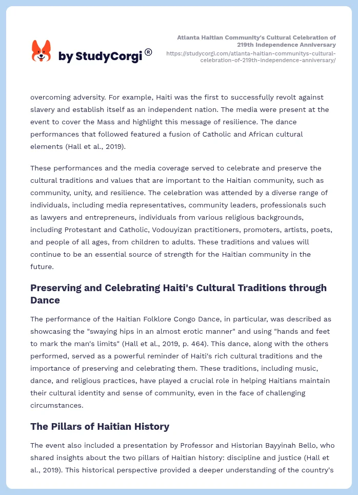 Atlanta Haitian Community's Cultural Celebration of 219th Independence Anniversary. Page 2