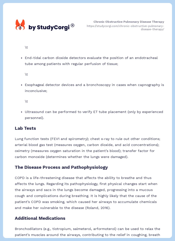 Chronic Obstructive Pulmonary Disease Therapy. Page 2