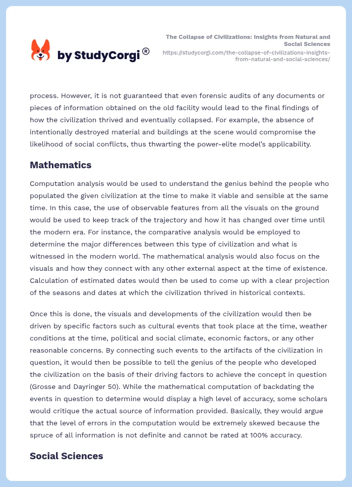 The Collapse of Civilizations: Insights from Natural and Social Sciences. Page 2
