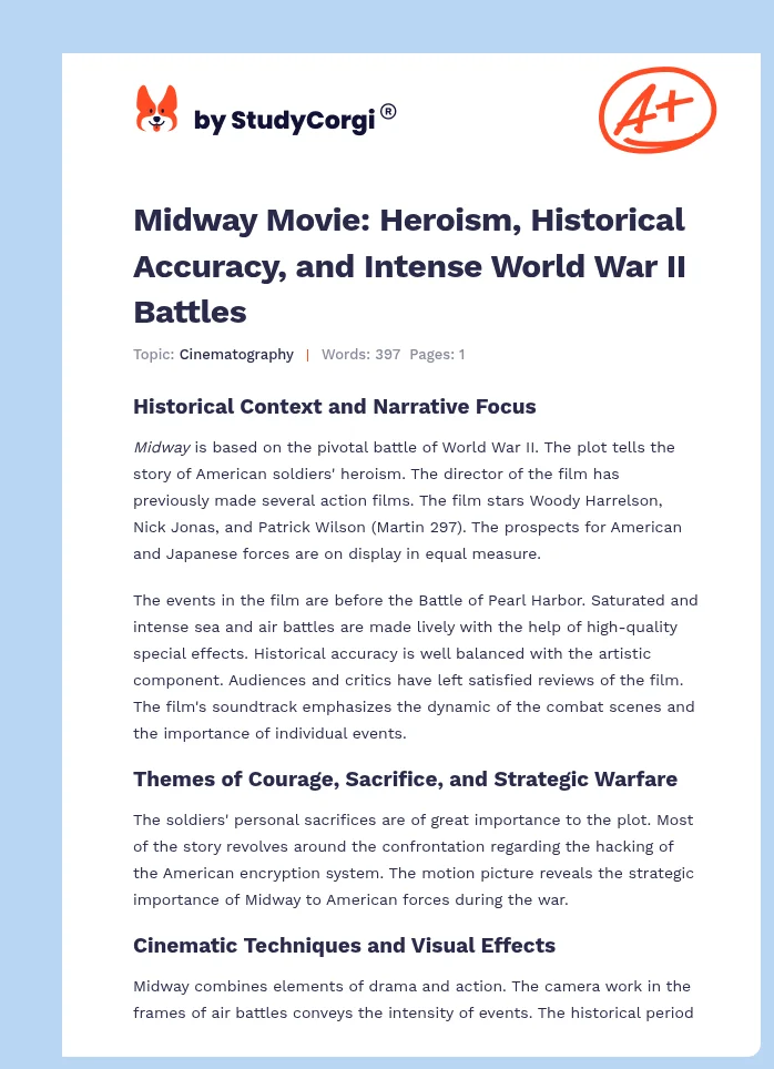 Midway Movie: Heroism, Historical Accuracy, and Intense World War II Battles. Page 1