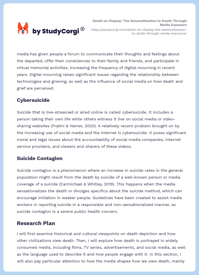 Death on Display: The Desensitization to Death Through Media Exposure. Page 2