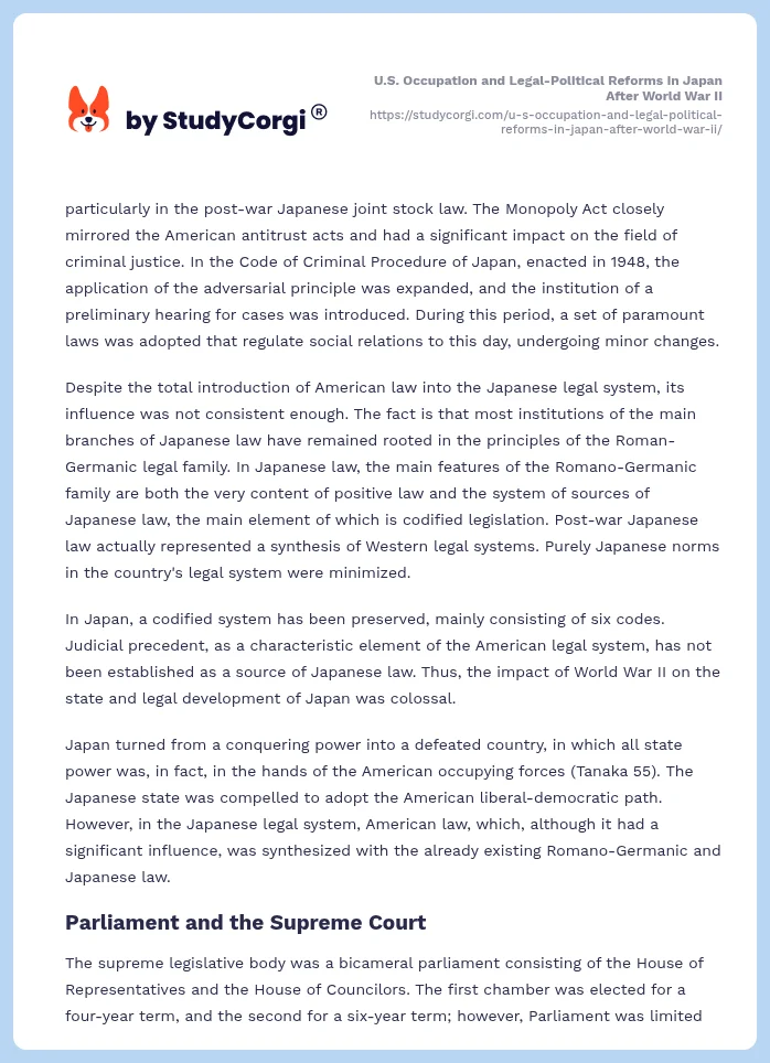 U.S. Occupation and Legal-Political Reforms in Japan After World War II. Page 2