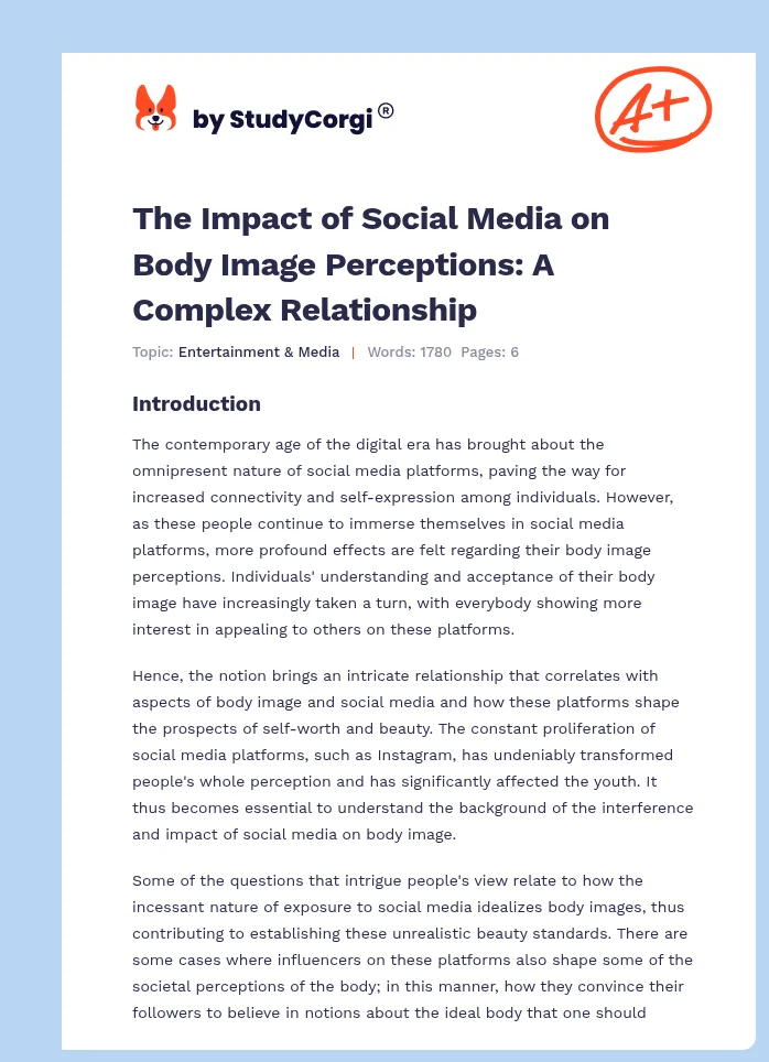 The Impact of Social Media on Body Image Perceptions: A Complex Relationship. Page 1