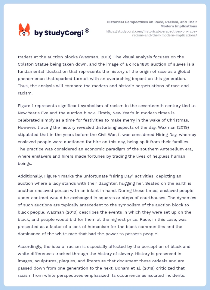Historical Perspectives on Race, Racism, and Their Modern Implications. Page 2
