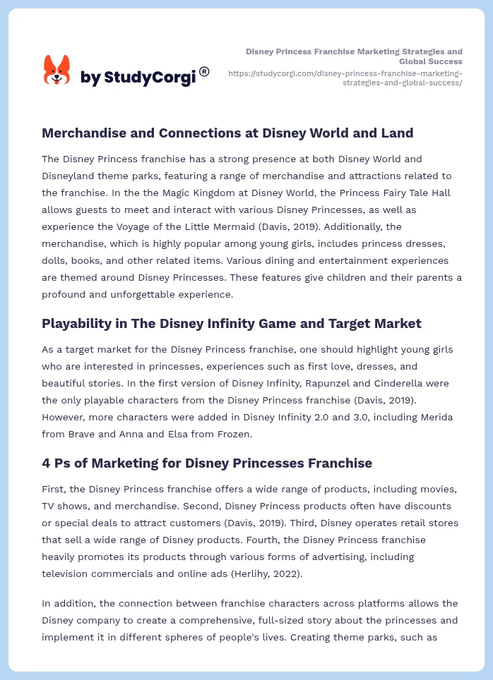 Disney Princess Franchise Marketing Strategies and Global Success. Page 2
