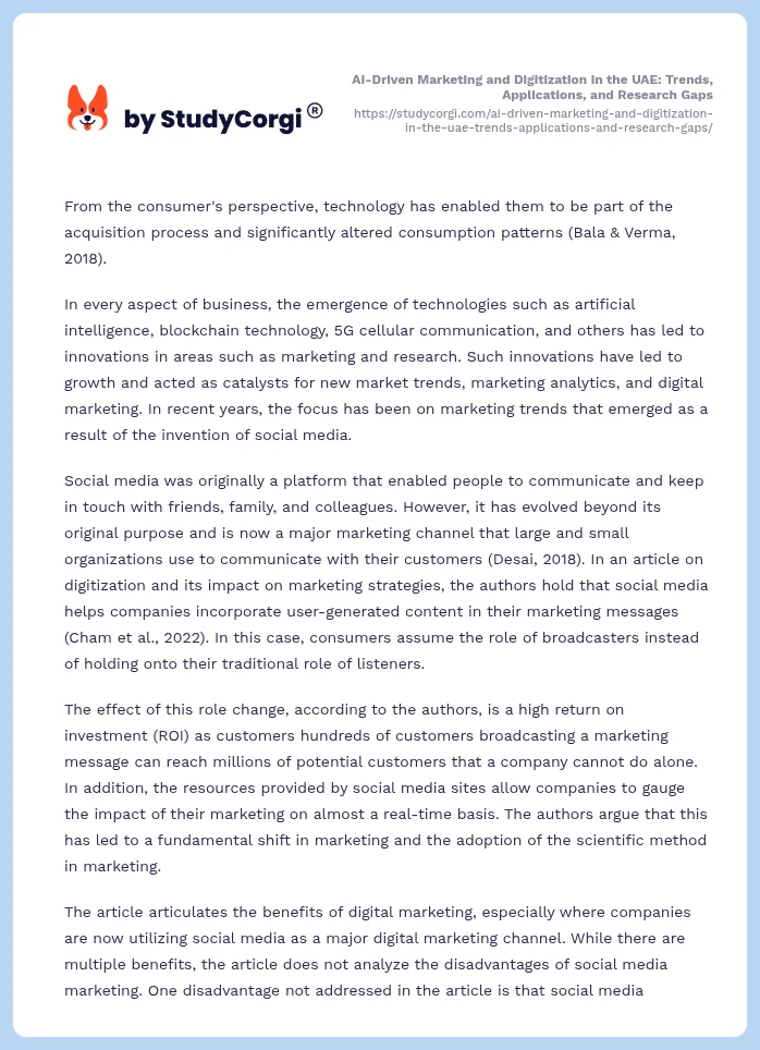 AI-Driven Marketing and Digitization in the UAE: Trends, Applications, and Research Gaps. Page 2
