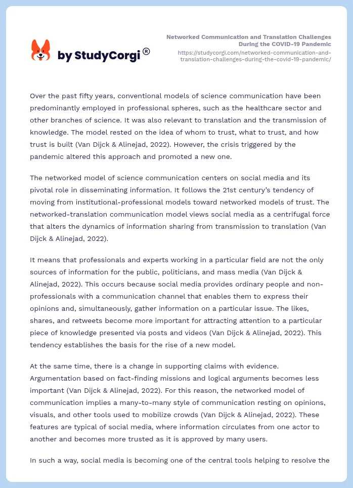 Networked Communication and Translation Challenges During the COVID-19 Pandemic. Page 2