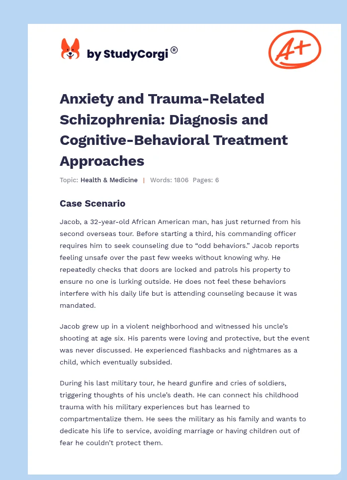 Anxiety and Trauma-Related Schizophrenia: Diagnosis and Cognitive-Behavioral Treatment Approaches. Page 1