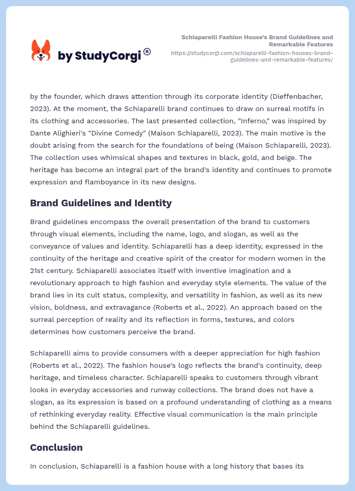 Schiaparelli Fashion House’s Brand Guidelines and Remarkable Features. Page 2