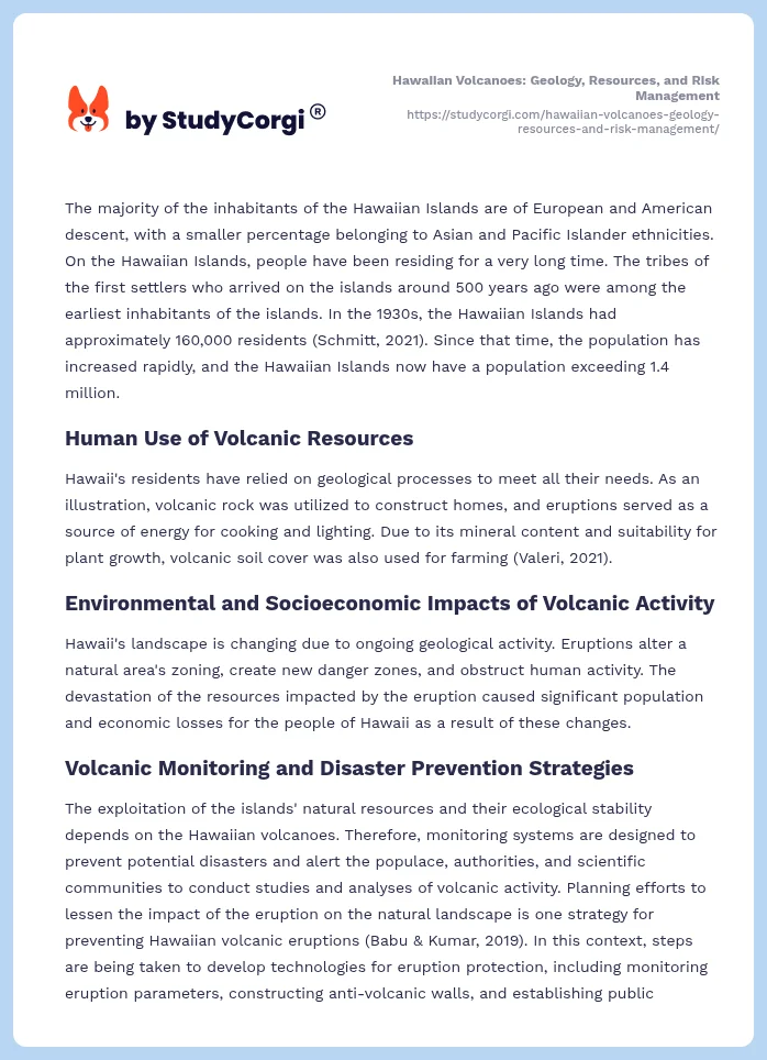 Hawaiian Volcanoes: Geology, Resources, and Risk Management. Page 2