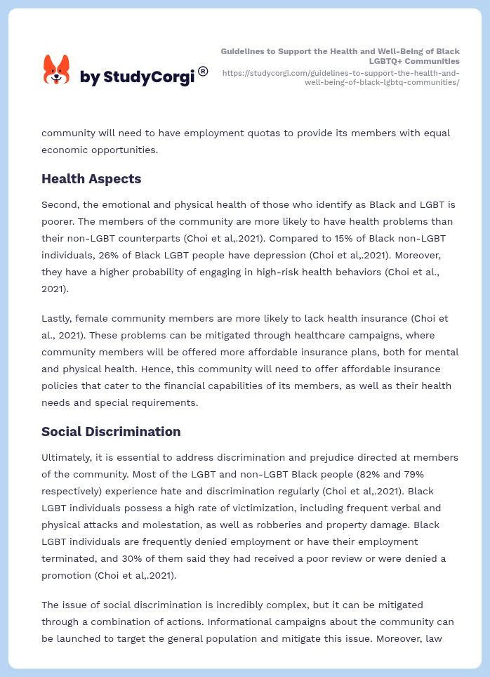 Guidelines to Support the Health and Well-Being of Black LGBTQ+ Communities. Page 2