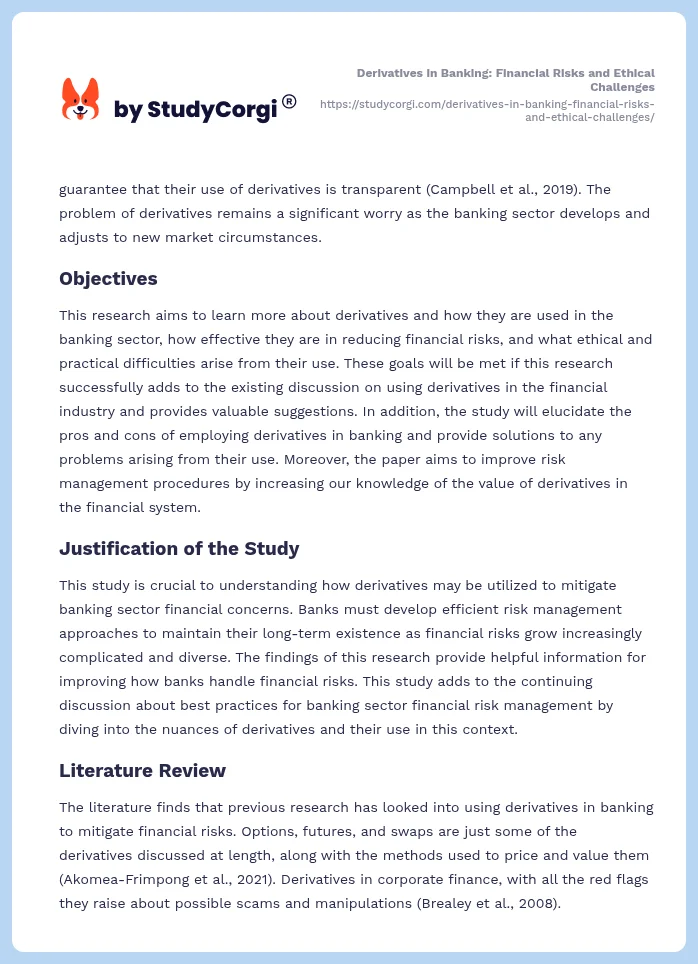 Derivatives in Banking: Financial Risks and Ethical Challenges. Page 2