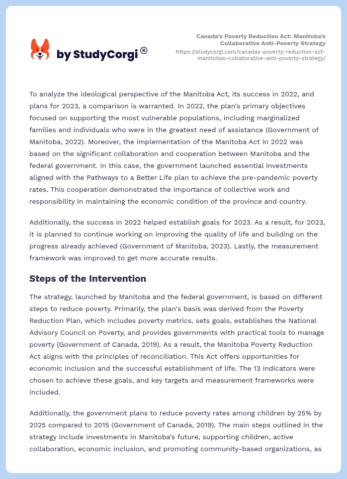 Canada’s Poverty Reduction Act: Manitoba’s Collaborative Anti-Poverty Strategy. Page 2