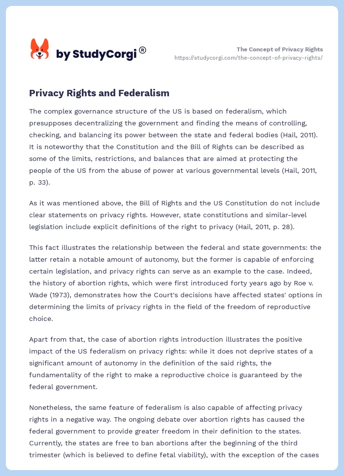 The Concept of Privacy Rights. Page 2