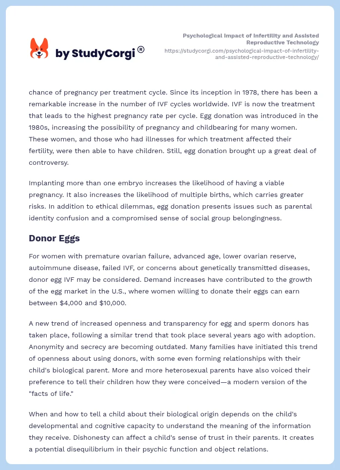 Psychological Impact of Infertility and Assisted Reproductive Technology. Page 2