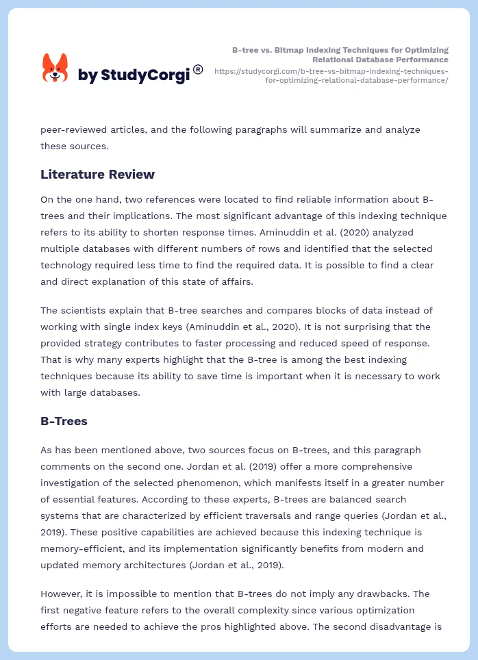 B-tree vs. Bitmap Indexing Techniques for Optimizing Relational Database Performance. Page 2