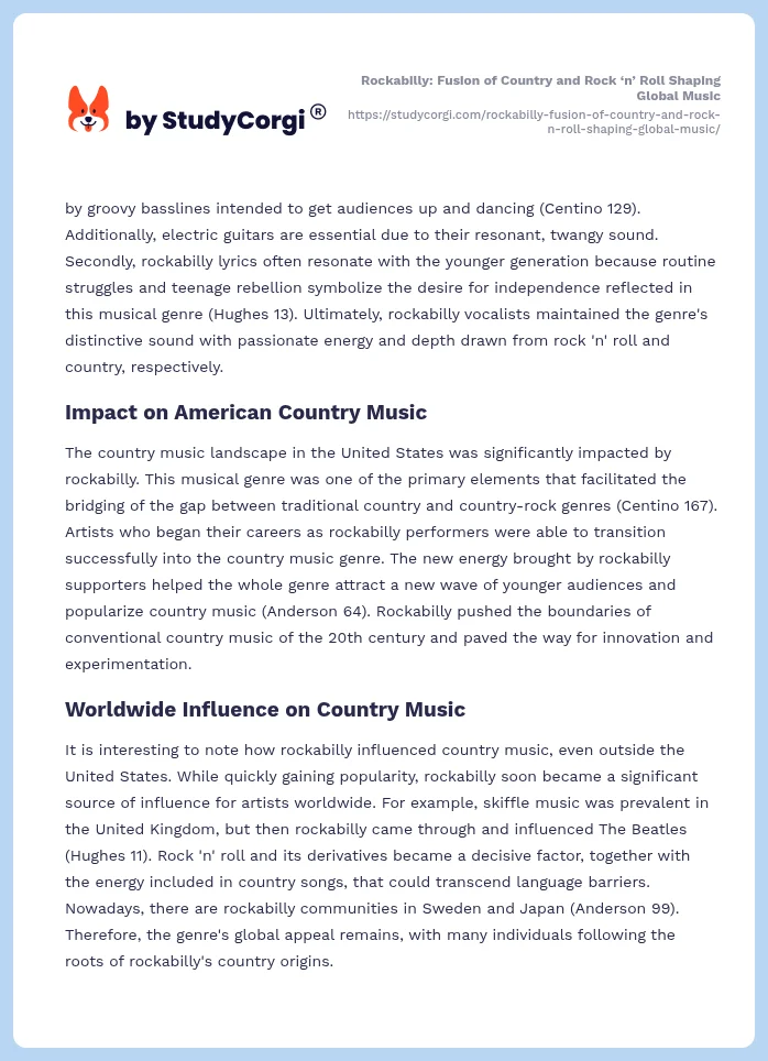 Rockabilly: Fusion of Country and Rock ‘n’ Roll Shaping Global Music. Page 2