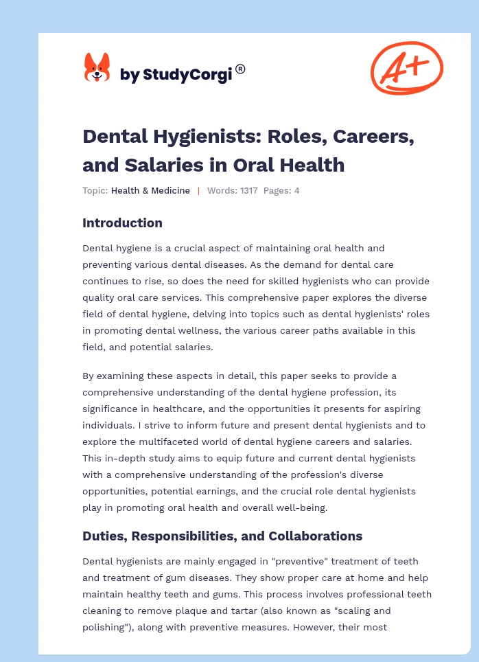 Dental Hygienists: Roles, Careers, and Salaries in Oral Health. Page 1
