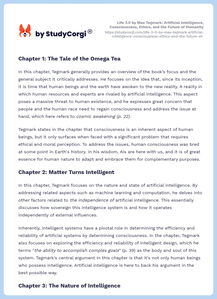 Life 3.0 by Max Tegmark: Artificial Intelligence, Consciousness, Ethics, and the Future of Humanity. Page 2