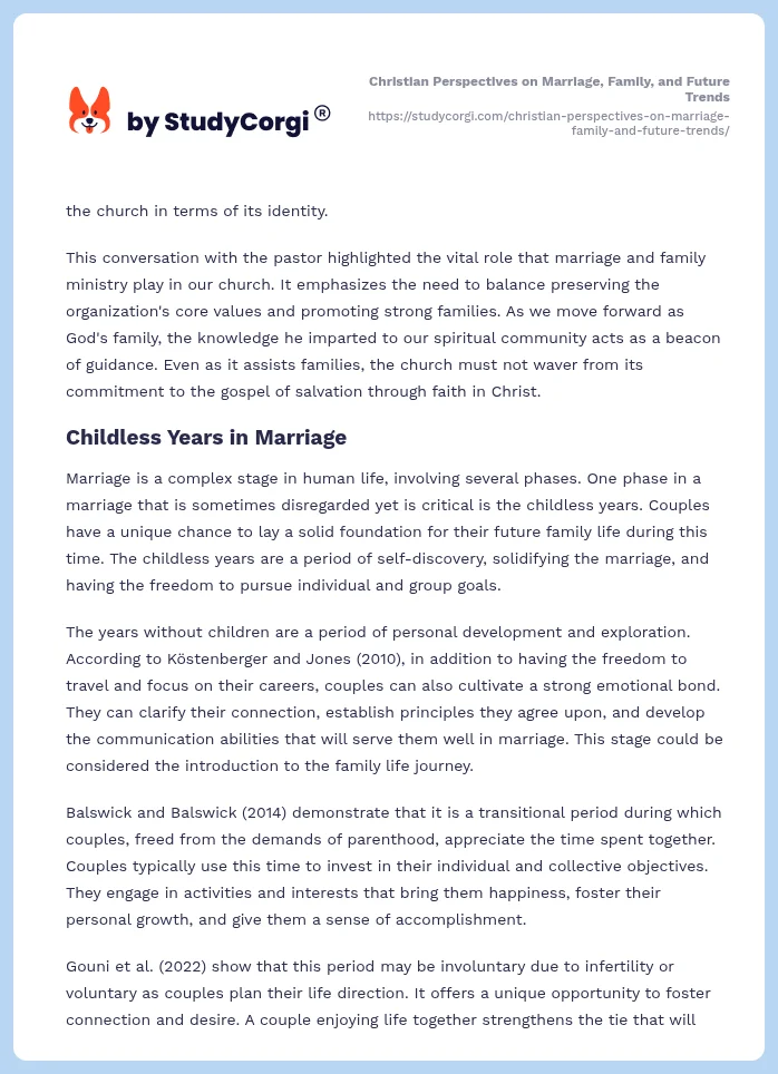 Christian Perspectives on Marriage, Family, and Future Trends. Page 2
