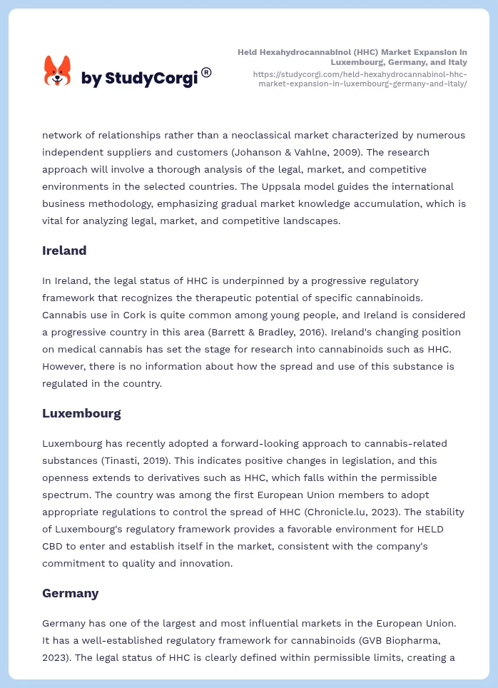 Held Hexahydrocannabinol (HHC) Market Expansion in Luxembourg, Germany, and Italy. Page 2