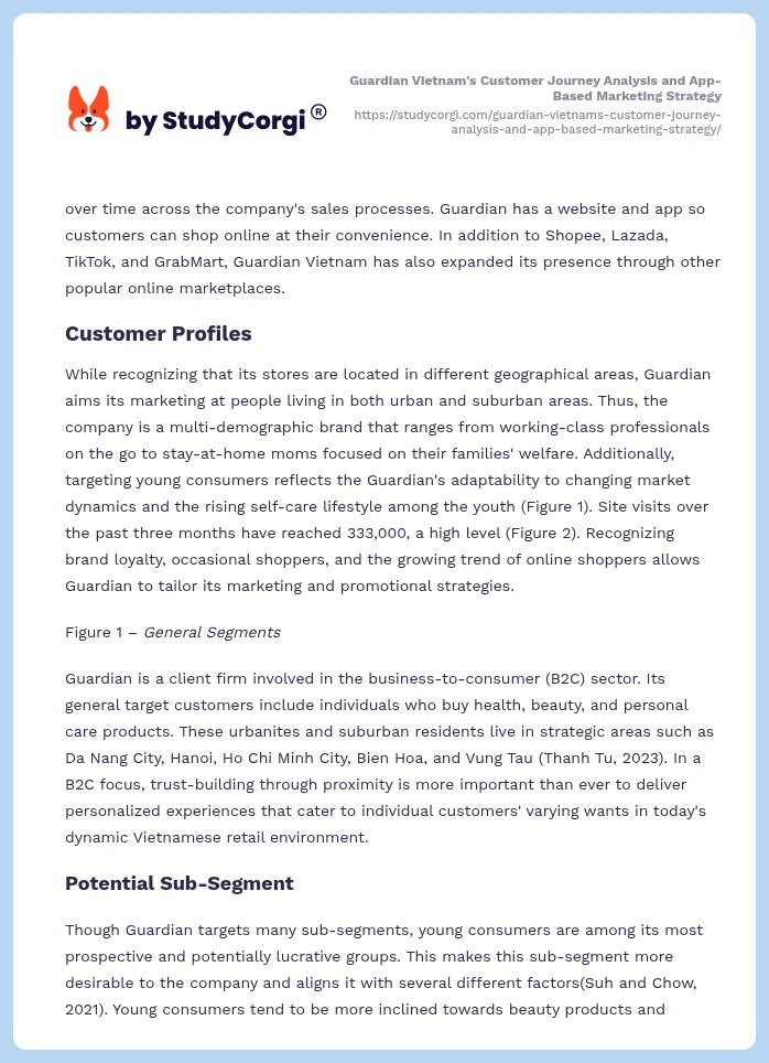 Guardian Vietnam's Customer Journey Analysis and App-Based Marketing Strategy. Page 2