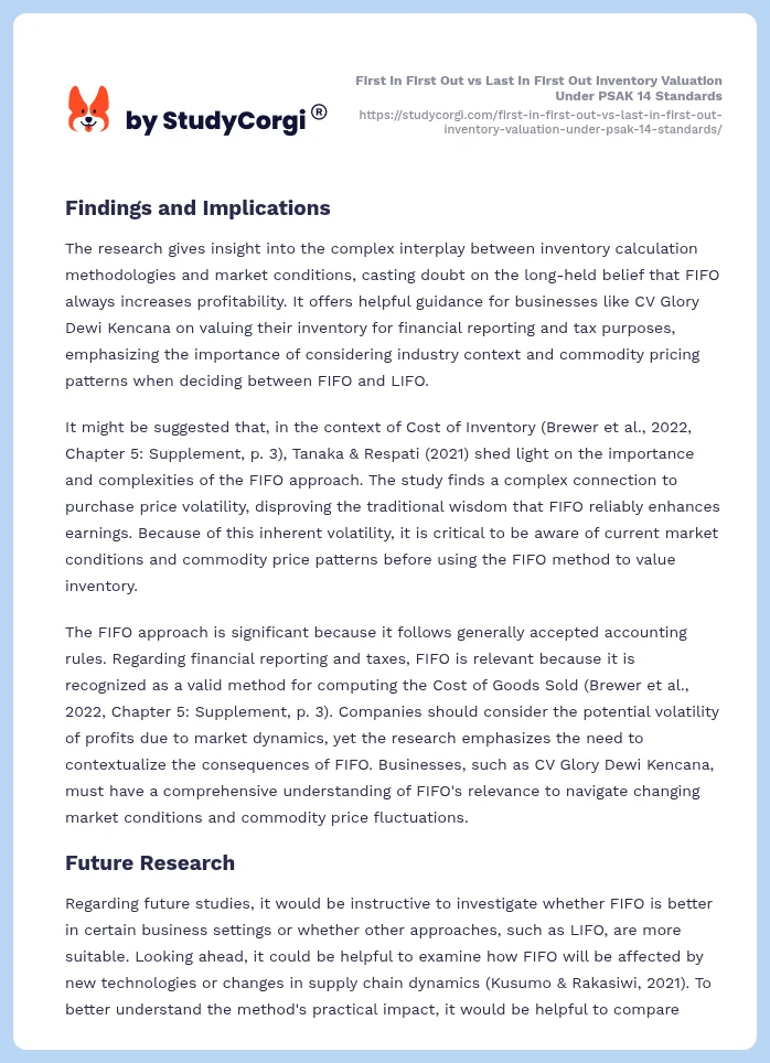 First In First Out vs Last In First Out Inventory Valuation Under PSAK 14 Standards. Page 2