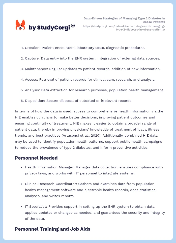 Data-Driven Strategies of Managing Type 2 Diabetes in Obese Patients. Page 2