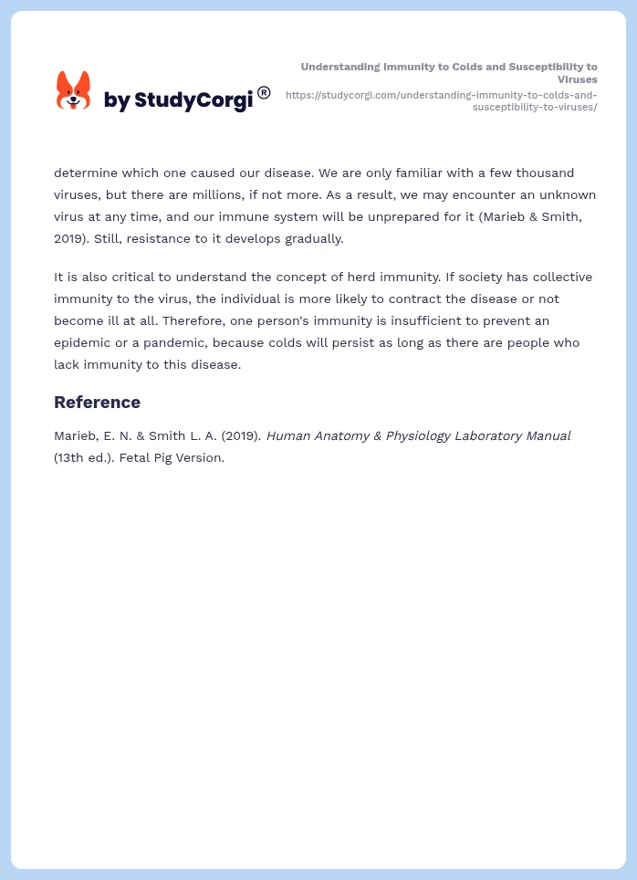 Understanding Immunity to Colds and Susceptibility to Viruses. Page 2